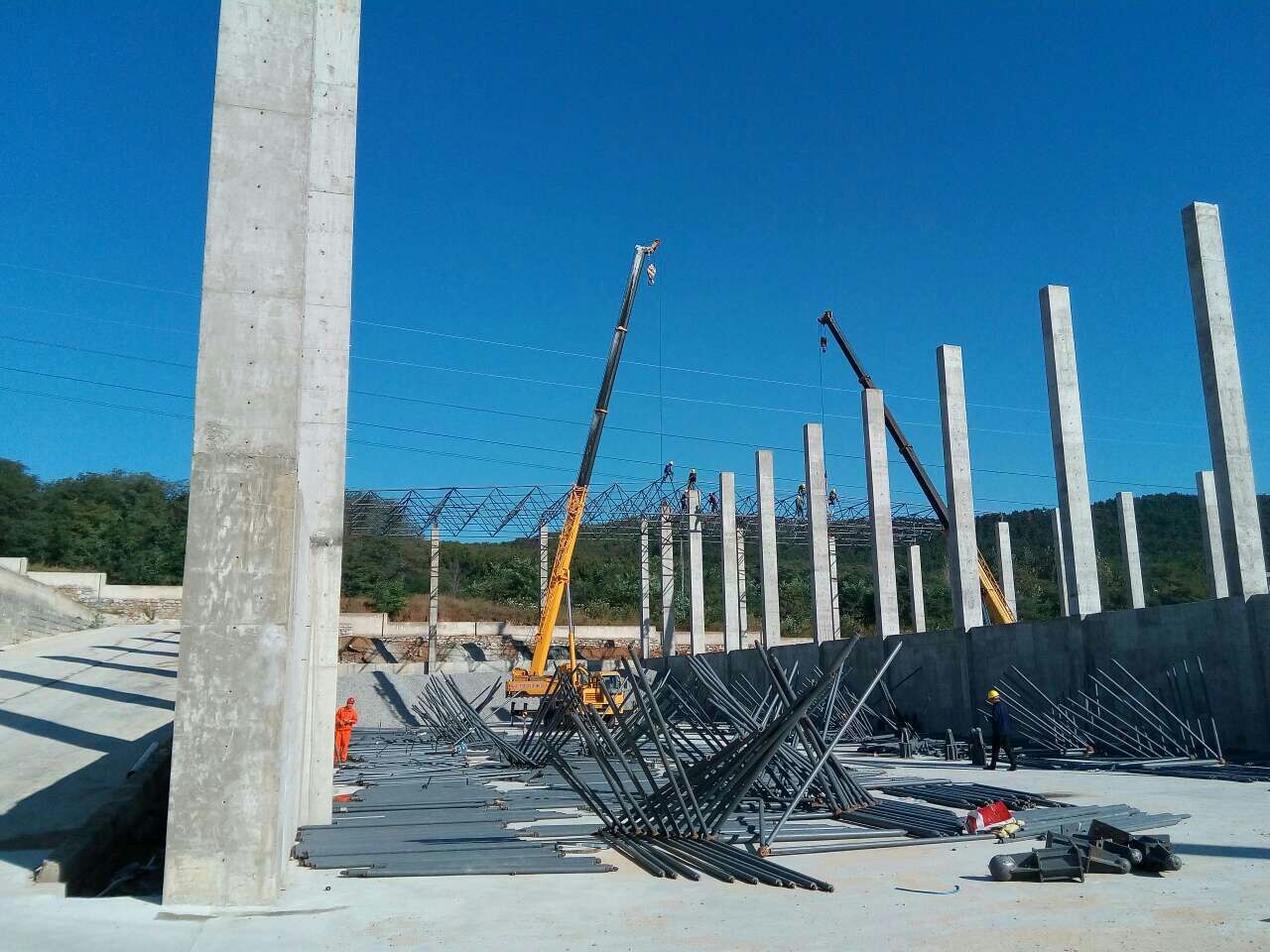 北安搅拌站网架